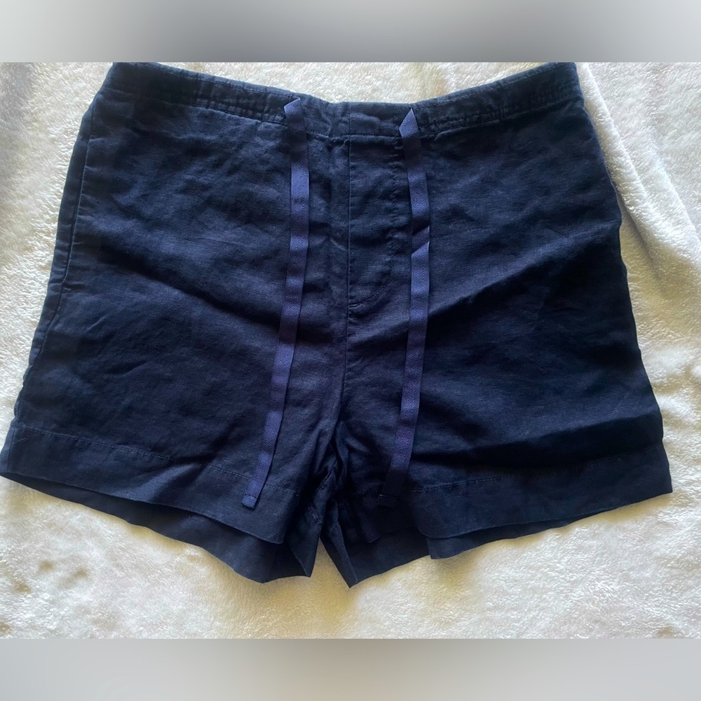 Women's linen Navy Blue Shorts white Label brand size 8 (US)